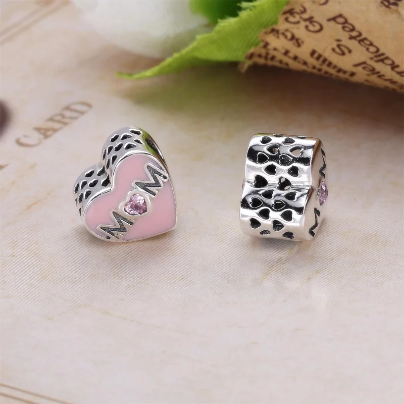 (Bild für) PANDORA Mutter-Herz-Charm, rosa CZ - 791881PCZ - Ansicht 4
