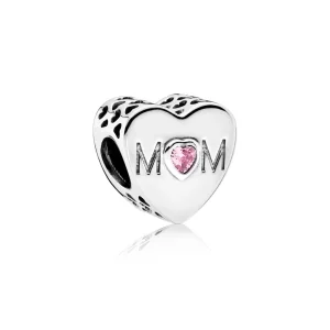 (Bild für) PANDORA Mutter-Herz-Charm, rosa CZ - 791881PCZ
