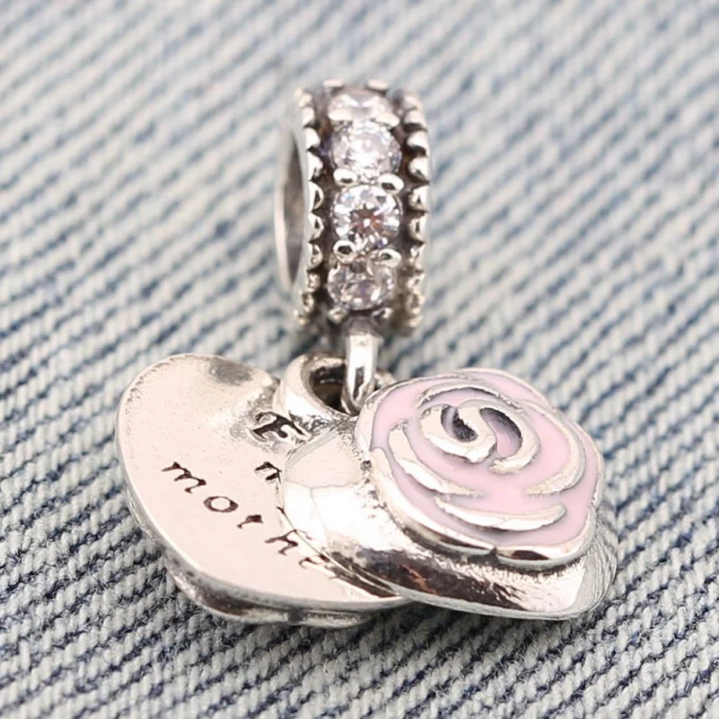 (Bild für) PANDORA Mutterrosen-Anhänger-Charm - 791528EN40 - Ansicht 2