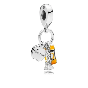 (Bild für) PANDORA New York Highlights Dangle Charm, schwarze und gelbe Emaille - 797198ENMX