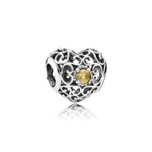 (Bild für) PANDORA November Signature Herz-Geburtsstein-Charmora-Perle - 791784CI