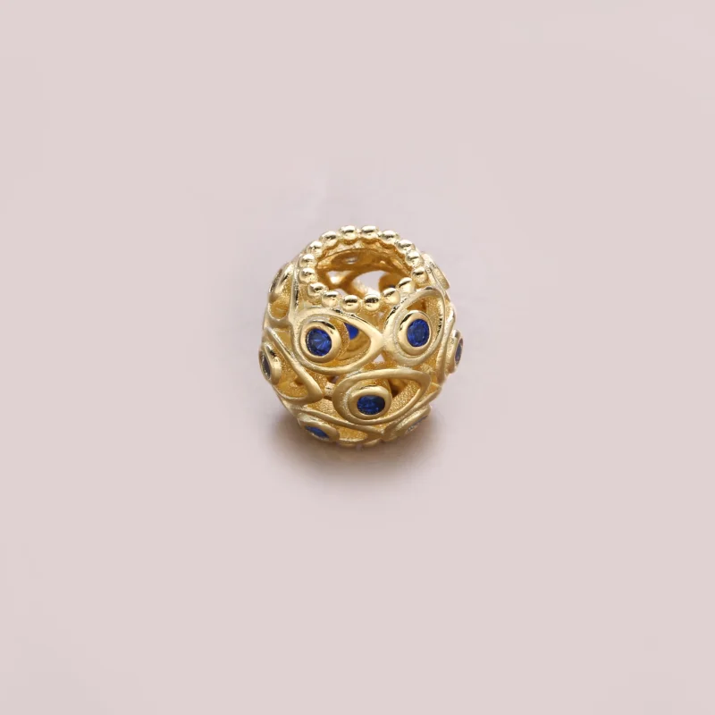 (Bild für) PANDORA Ocean Treasures Charm, Tiefblauer Topas 14K Gold - 750817TPP - Ansicht 2