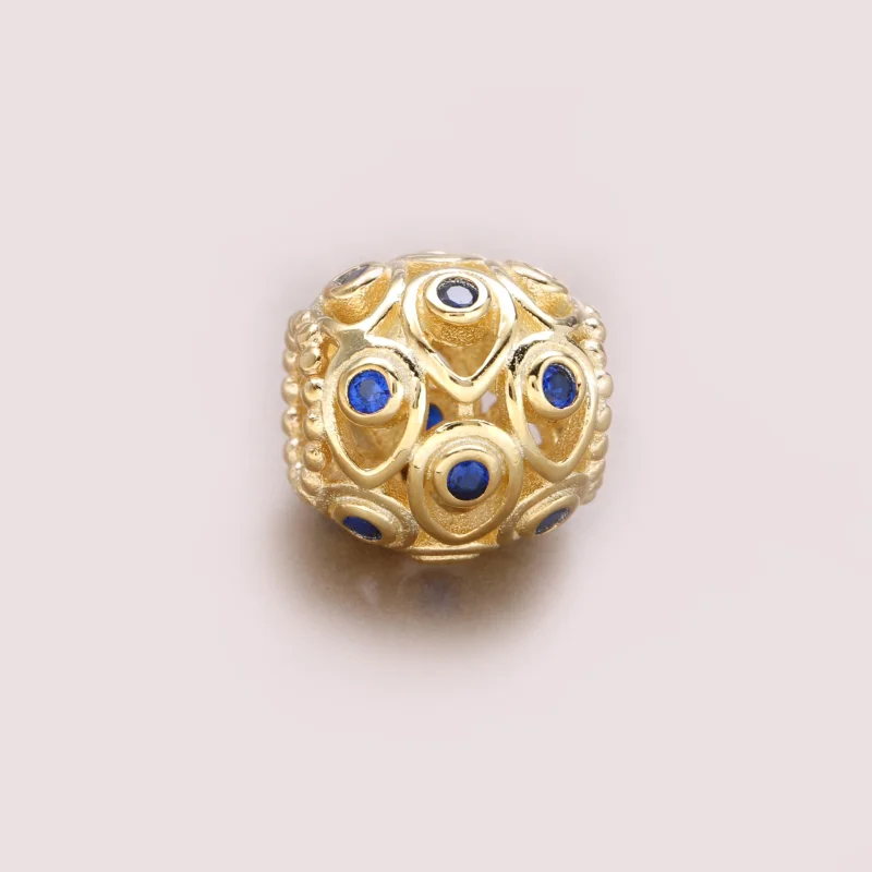 (Bild für) PANDORA Ocean Treasures Charm, Tiefblauer Topas 14K Gold - 750817TPP - Ansicht 3