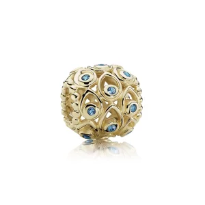 (Bild für) PANDORA Ocean Treasures Charm, Tiefblauer Topas 14K Gold - 750817TPP