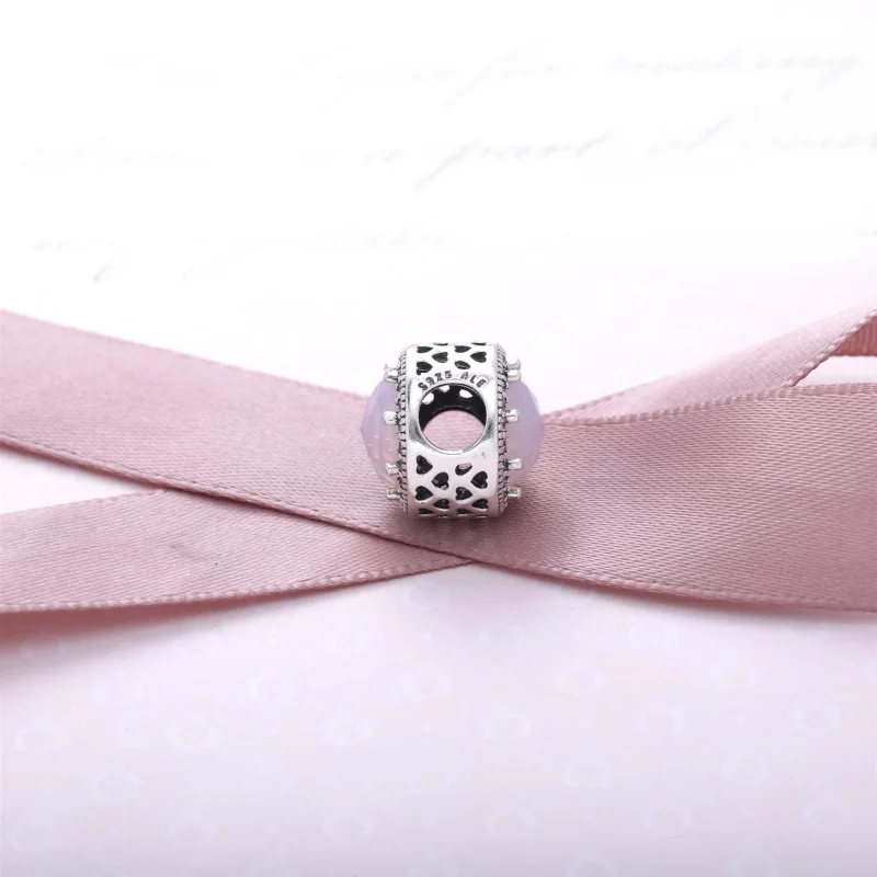 (Bild für) PANDORA Opalescent Pink Radiant Hearts Charm - 791725NOP - Ansicht 3