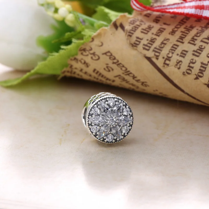 (Bild für) PANDORA Opulenter Blumenanhänger, 14 Karat Gold, mehrfarbige Kristalle, klare CZ - Ansicht 5