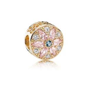 (Bild für) PANDORA Opulenter Blumenanhänger, 14 Karat Gold, mehrfarbige Kristalle, klare CZ - 751003NBP