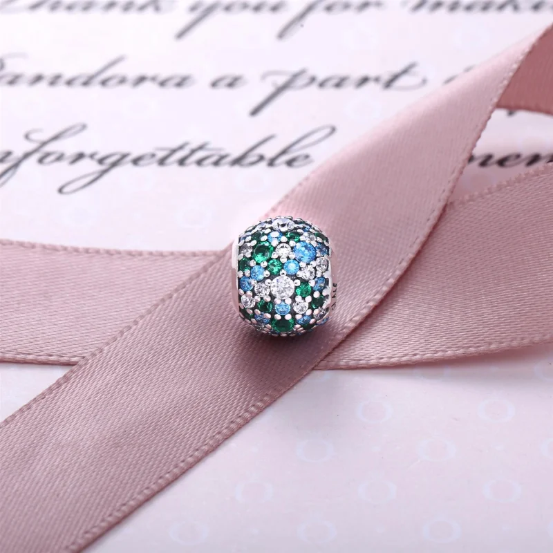 (Bild für) PANDORA Ozean-Mosaik-Pavé-Kugel-Charm - 791261MCZMX - Ansicht 4