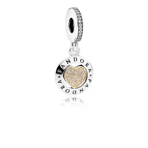 (Bild für) PANDORA PANDORA Signature Herz-Anhänger mit klarem CZ - 792082CZ