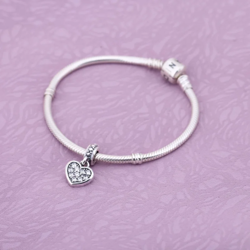 (Bild für) PANDORA Pavé-Herz-Anhänger-Charm - 791023CZ - Ansicht 2