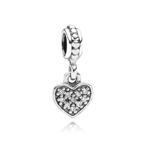 (Bild für) PANDORA Pavé-Herz-Anhänger-Charm - 791023CZ
