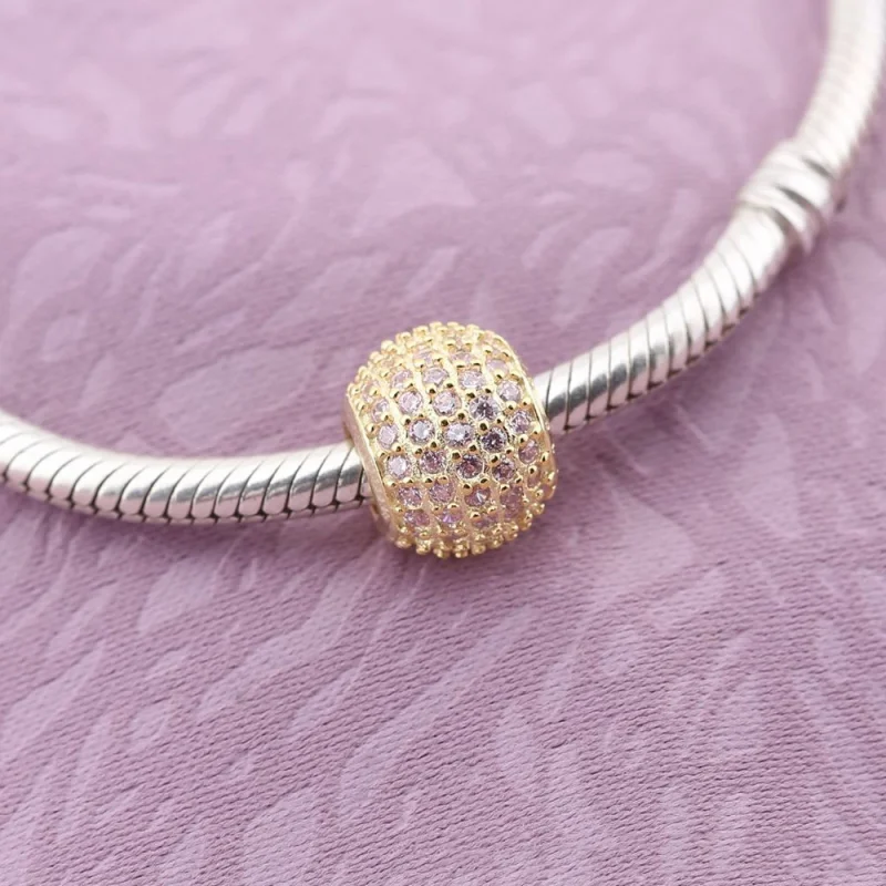 (Bild für) PANDORA Pavé Lights Charm, klare CZ 14K Gold - 750819CZ - Ansicht 2