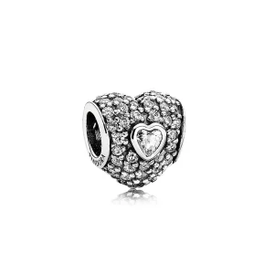 (Bild für) PANDORA Pavé Triple Heart Charm - 791168CZ