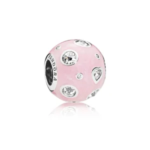 (Bild für) PANDORA Pearlescent Pink Dreams Charm, hellrosa Emaille und klare CZ - 797033EN153