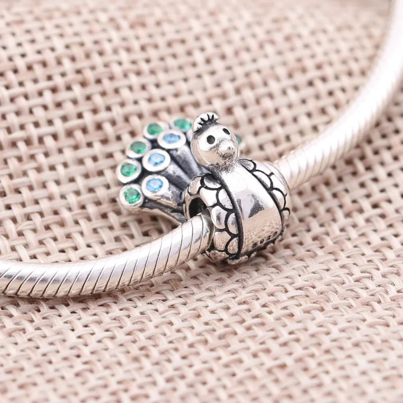 (Bild für) PANDORA Pfau, blaugrüner Cz-Charm - 791227MCZ - Ansicht 2