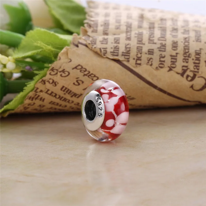 (Bild für) PANDORA Pflaumenblüten-Glas-Murano-Charm - PL00065-1 - Ansicht 2