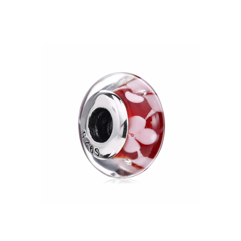 (Bild für) PANDORA Pflaumenblüten-Glas-Murano-Charm - PL00065-1
