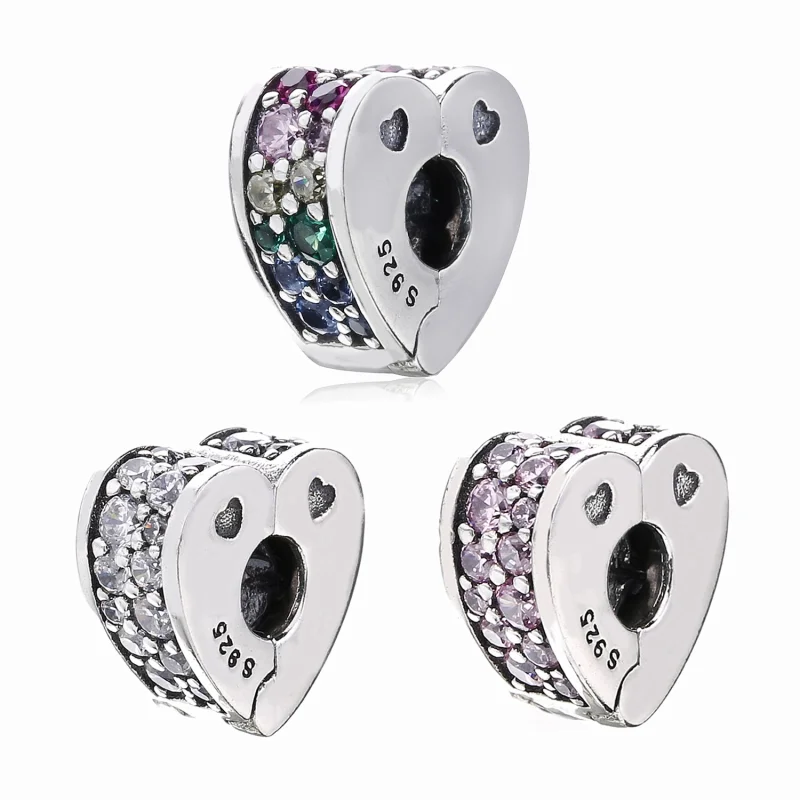 (Bild für) PANDORA Pink Arcs of Love Clip, Pink CZ - 797020PCZ - Ansicht 2