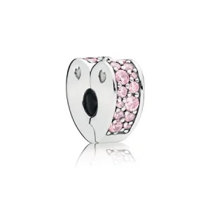 (Bild für) PANDORA Pink Arcs of Love Clip, Pink CZ - 797020PCZ