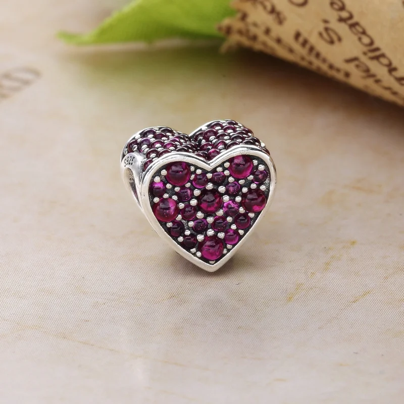 (Bild für) PANDORA Pink Dazzling Heart Pink CZ Charm - 792069PCZ - Ansicht 2