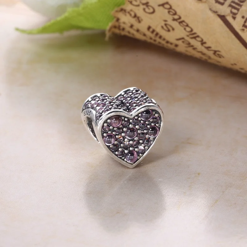(Bild für) PANDORA Pink Dazzling Heart Pink CZ Charm - 792069PCZ - Ansicht 3