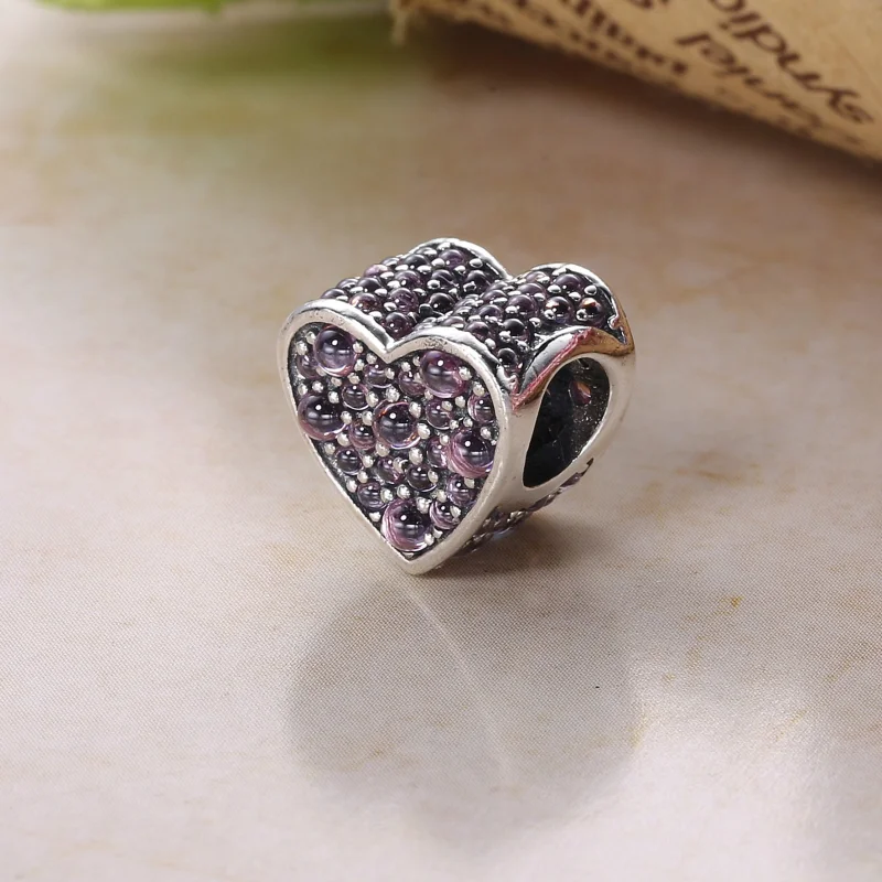 (Bild für) PANDORA Pink Dazzling Heart Pink CZ Charm - 792069PCZ - Ansicht 4