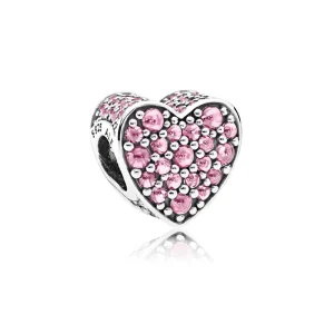 (Bild für) PANDORA Pink Dazzling Heart Pink CZ Charm - 792069PCZ