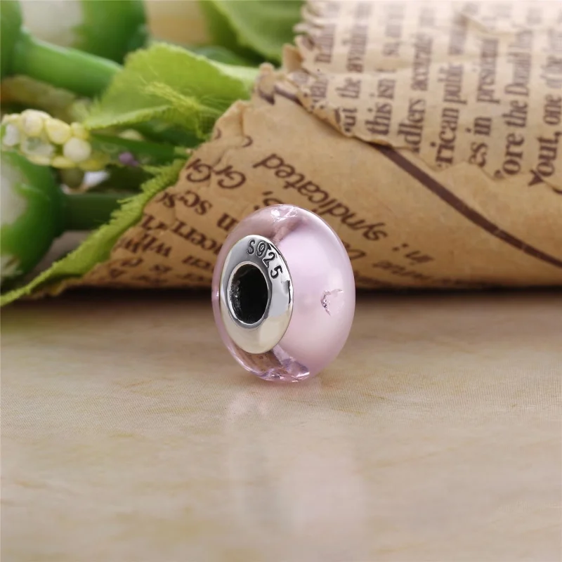 (Bild für) PANDORA Pink Hearts Charm, Muranoglas Pink CZ - 791632PCZ - Ansicht 5