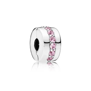 (Bild für) PANDORA Pink Shining Line Clip-Charm - 791972PCZ