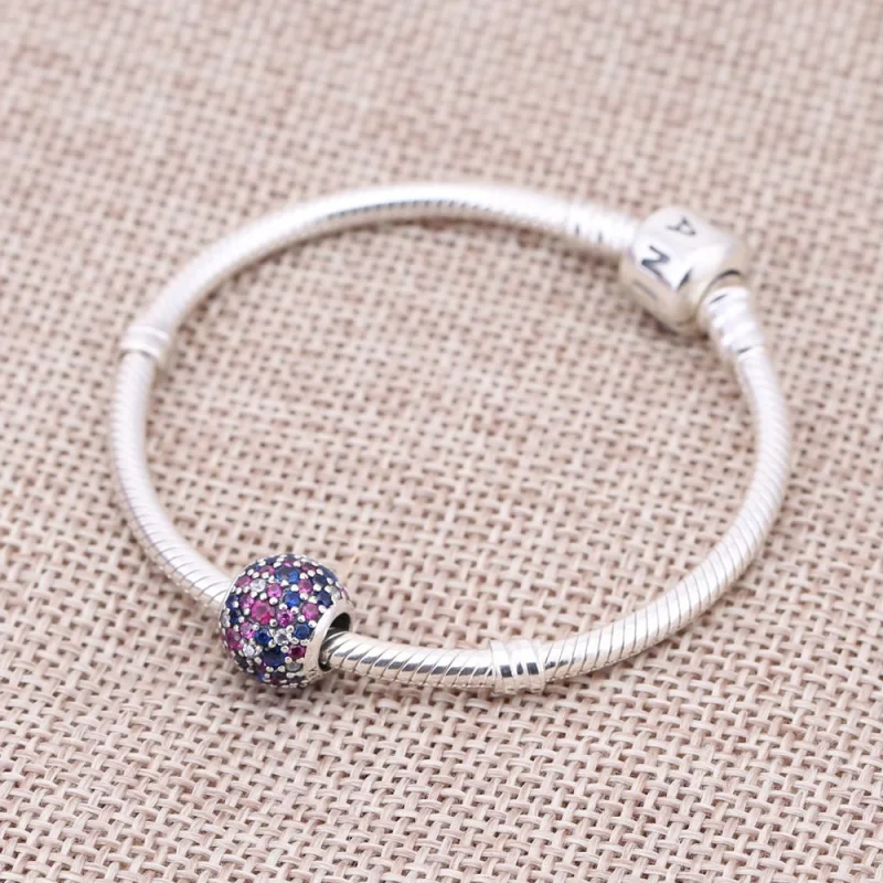 (Bild für) PANDORA Pink Sparkles Pavé-Kugel-Charm - 791261ACZMX - Ansicht 2