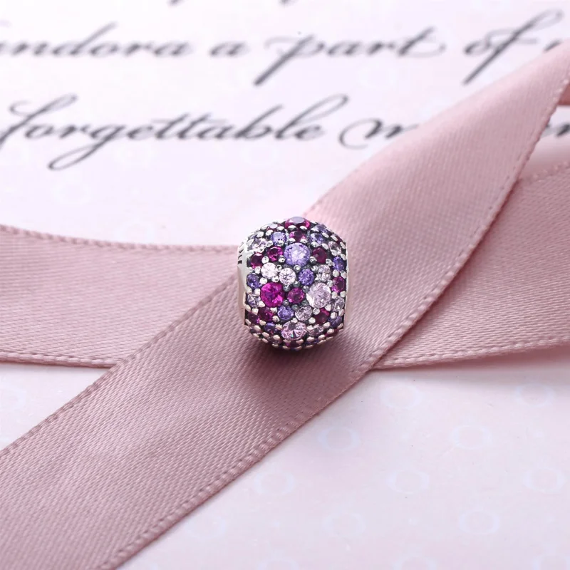 (Bild für) PANDORA Pink Sparkles Pavé-Kugel-Charm - 791261ACZMX - Ansicht 4