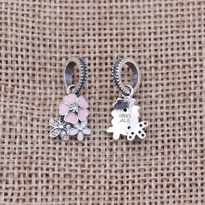 (Bild für) PANDORA Poetic Blooms Anhänger-Charm - 791824ENMX - Ansicht 3