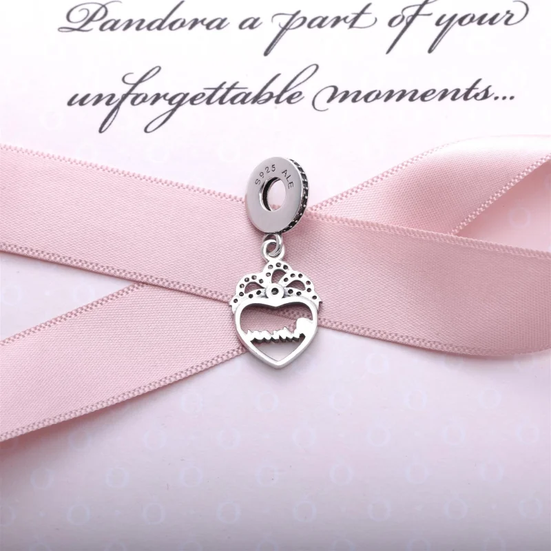 (Bild für) PANDORA Prinzessin Krone Herz Anhänger Charm - 791962cz - Ansicht 3