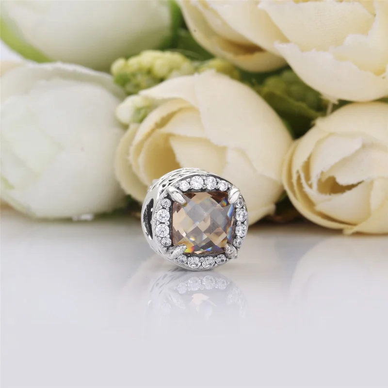 (Bild für) PANDORA Radiant Grains of Energy Charm, klare und goldfarbene CZ - 797650CCZ - Ansicht 2