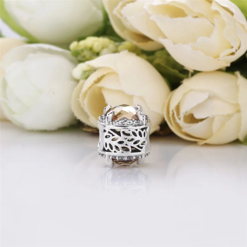 (Bild für) PANDORA Radiant Grains of Energy Charm, klare und goldfarbene CZ - 797650CCZ - Ansicht 3