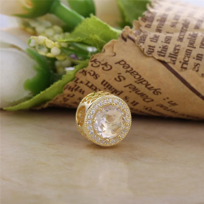 (Bild für) PANDORA Radiant Hearts Charm, 14K Gold  Klare CZ - 750843CZ - Ansicht 2