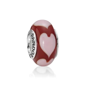 (Bild für) PANDORA Red Love, Pink Hearts Charm - 790658
