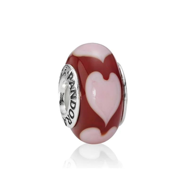 (Bild für) PANDORA Red Love, Pink Hearts Charm - 790658