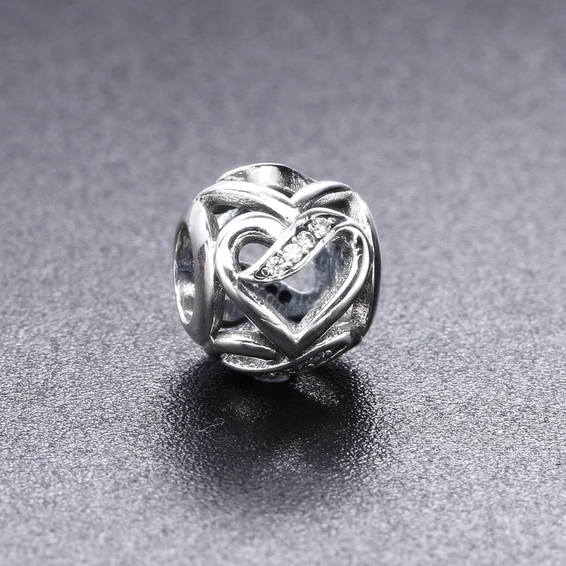 (Bild für) PANDORA Ribbons of Love Charm, klare CZ - 792046CZ - Ansicht 2