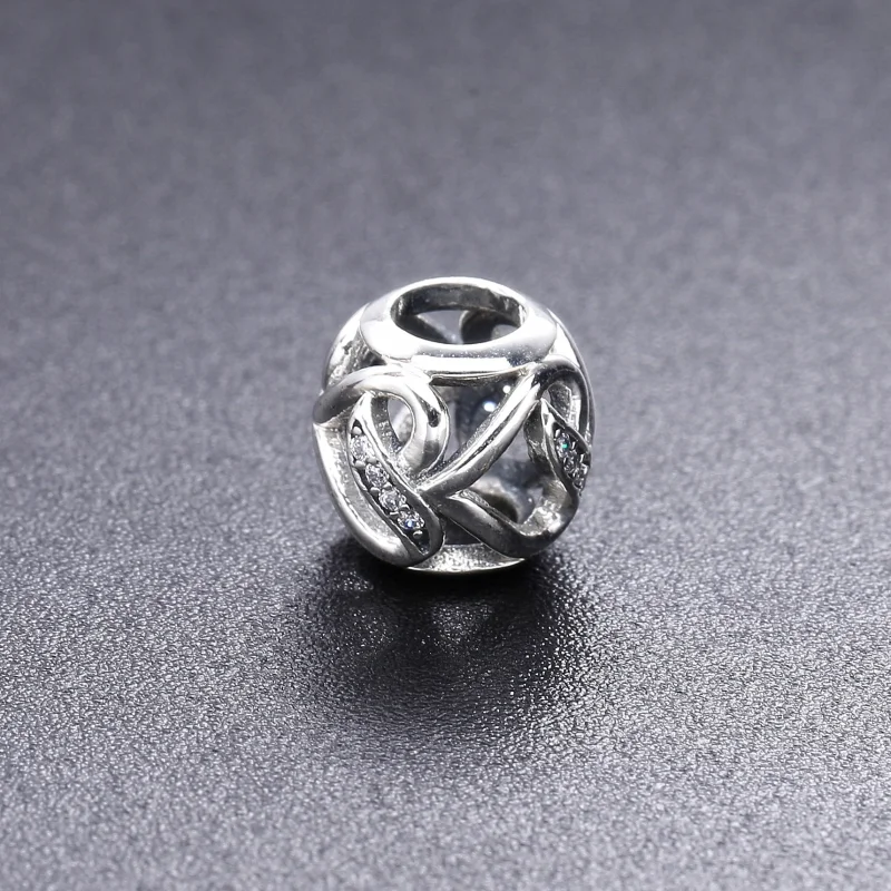 (Bild für) PANDORA Ribbons of Love Charm, klare CZ - 792046CZ - Ansicht 3