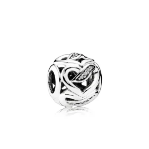 (Bild für) PANDORA Ribbons of Love Charm, klare CZ - 792046CZ