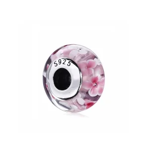 (Bild für) PANDORA Rosa Blumen-Glas-Murano-Charm - 791652A