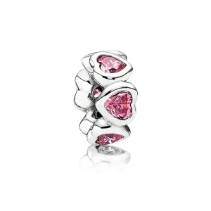 (Bild für) PANDORA Rosa funkelnder Herz-Abstandshalter - 791252CZS