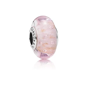 (Bild für) PANDORA Rosa Glitzer, Charm aus Muranoglas - 791670