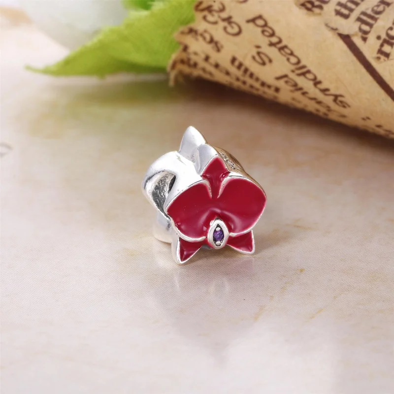 (Bild für) PANDORA Rosa Orchideen-Charm - 792074EN69 - Ansicht 2