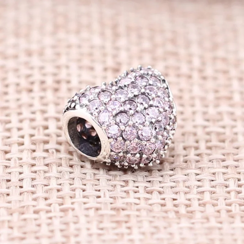 (Bild für) PANDORA Rosa Pavé-Herz-Charm - 791052PCZ - Ansicht 2