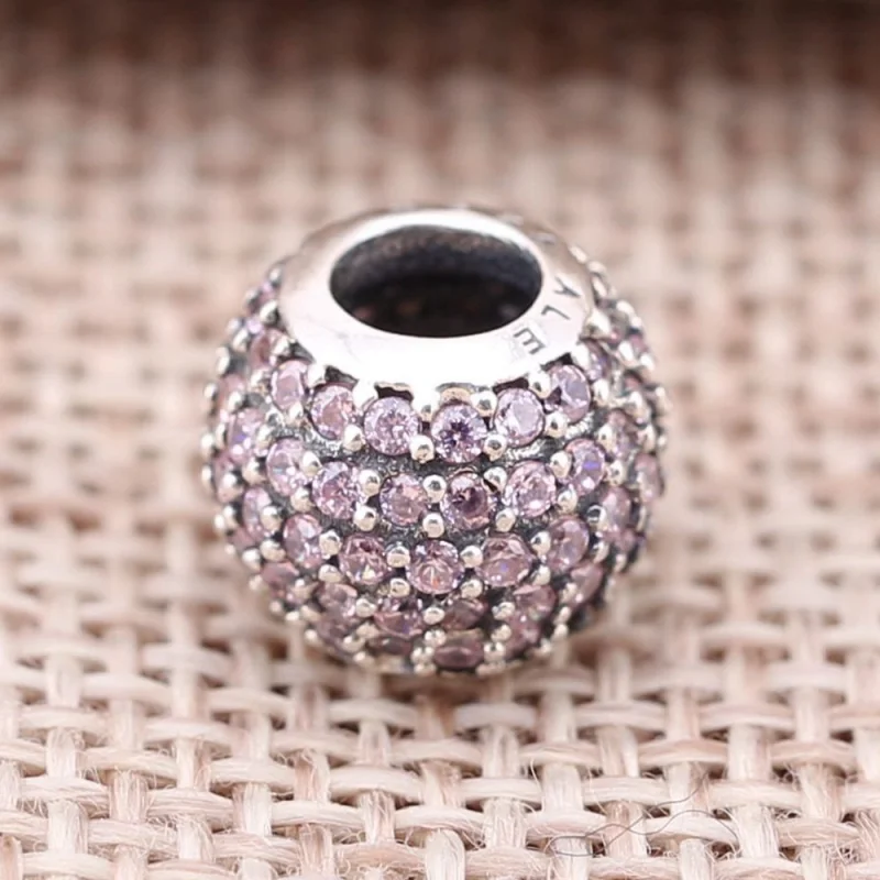 (Bild für) PANDORA Rosa Pavé-Kugel-Charm - 791051PCZ - Ansicht 2
