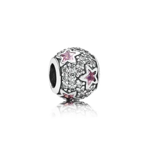 (Bild für) PANDORA Rosa Pavé-Sterne-Charm - 791382PCZ