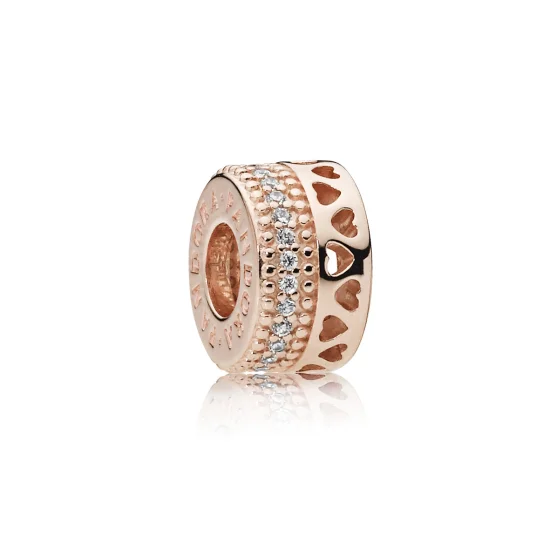 (Bild für) PANDORA Rose Hearts of PANDORA Spacer Charm - 787415CZ