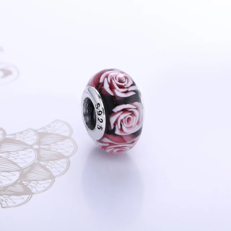(Bild für) PANDORA Rosenblüten-Glas-Murano-Charm - PL00031-1 - Ansicht 2